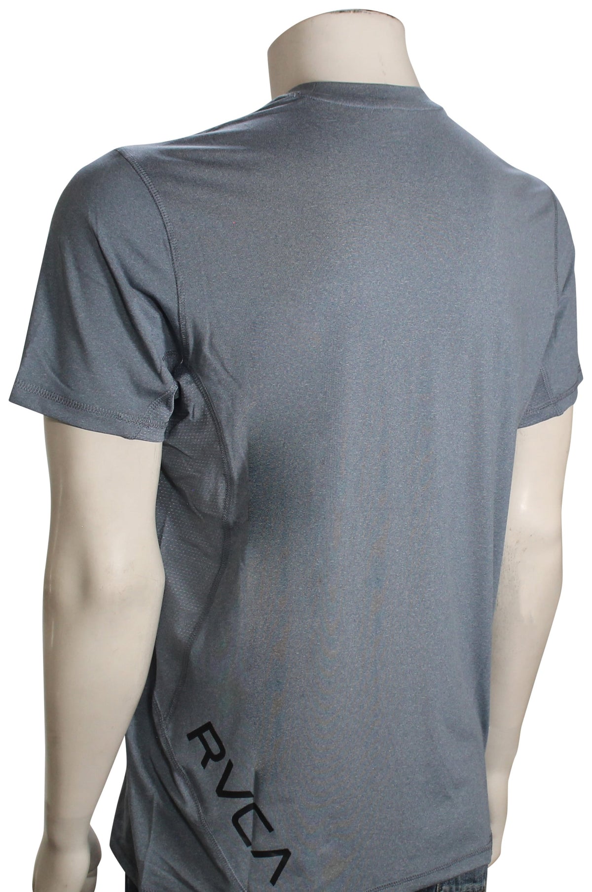 RVCA Sport Vent Performance T-Shirt - Vintage Navy Heather – back view