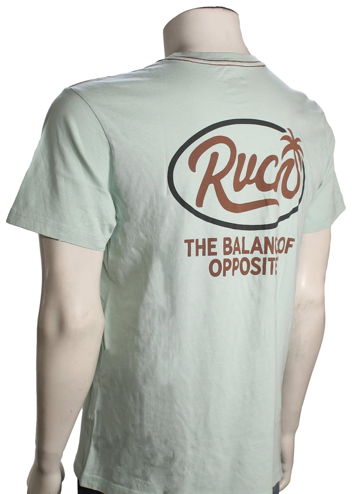RVCA Frond Script SS T-Shirt - Blue Haze – back view