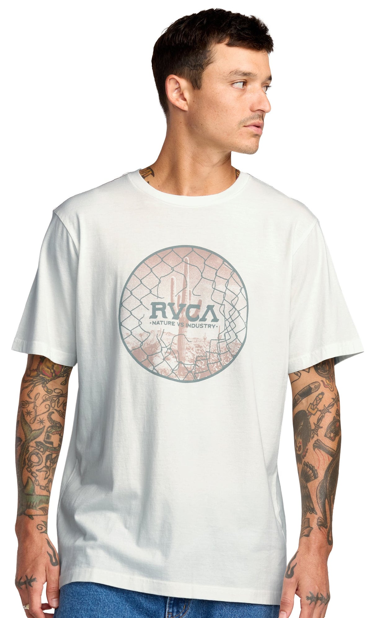 RVCA Trespass SS T-Shirt - Antique White