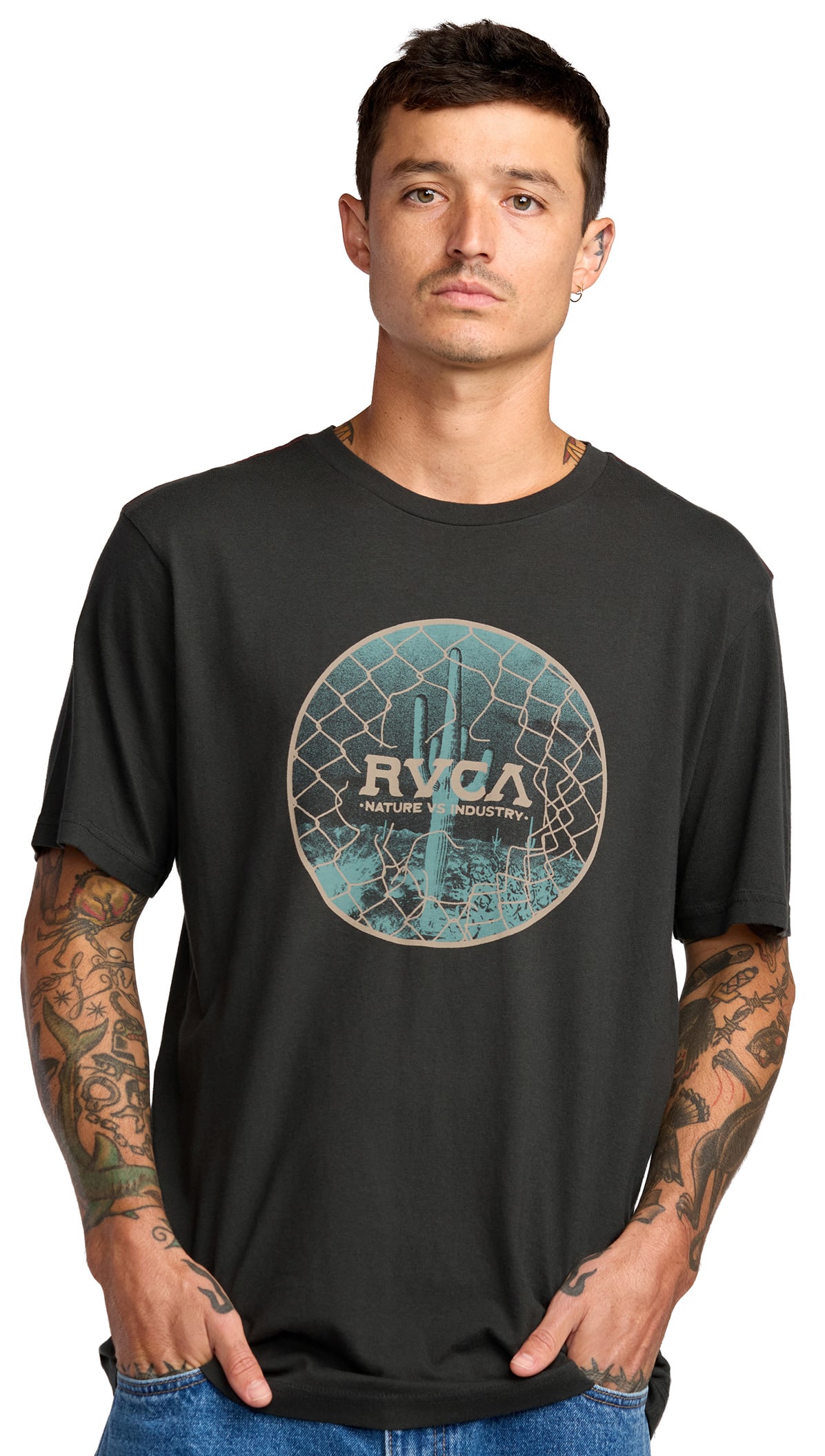 RVCA Trespass SS T-Shirt - Pirate Black