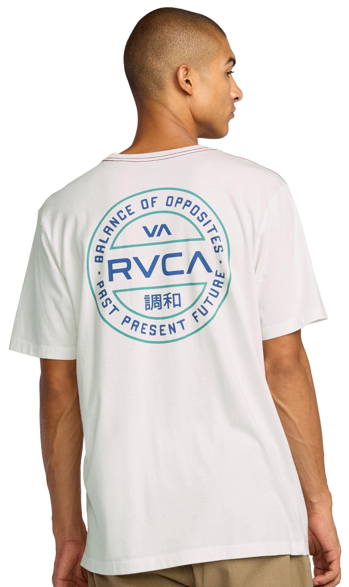 RVCA Fuel Cap SS T-Shirt - Antique White – back view