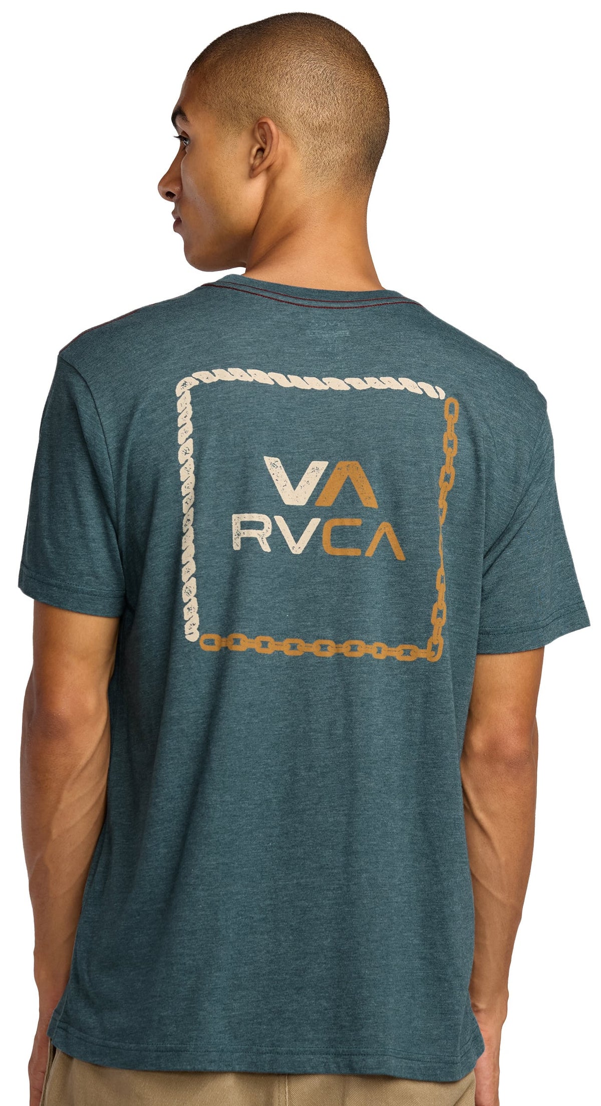 RVCA Bonded SS T-Shirt - Duck Blue – back view