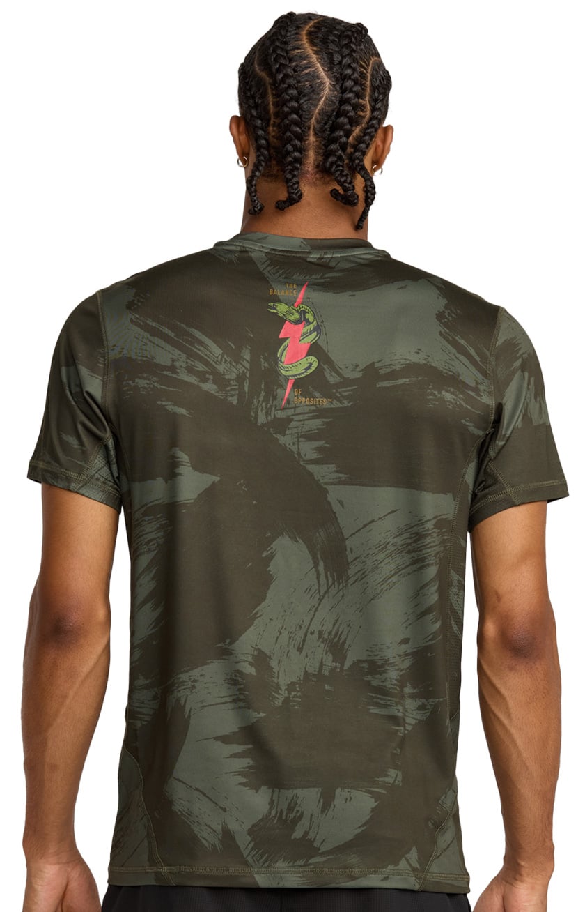 RVCA Hawaii Sport Vent Performance T-Shirt - Island Camo – back view