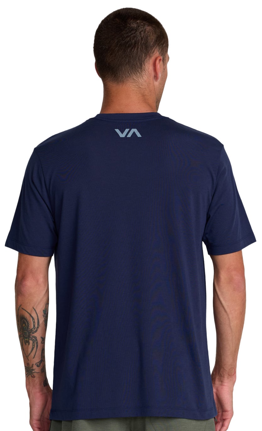 RVCA VA Blur Performance SS T-Shirt - Midnight Navy – back view