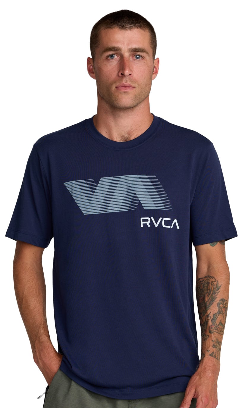 RVCA VA Blur Performance SS T-Shirt - Midnight Navy