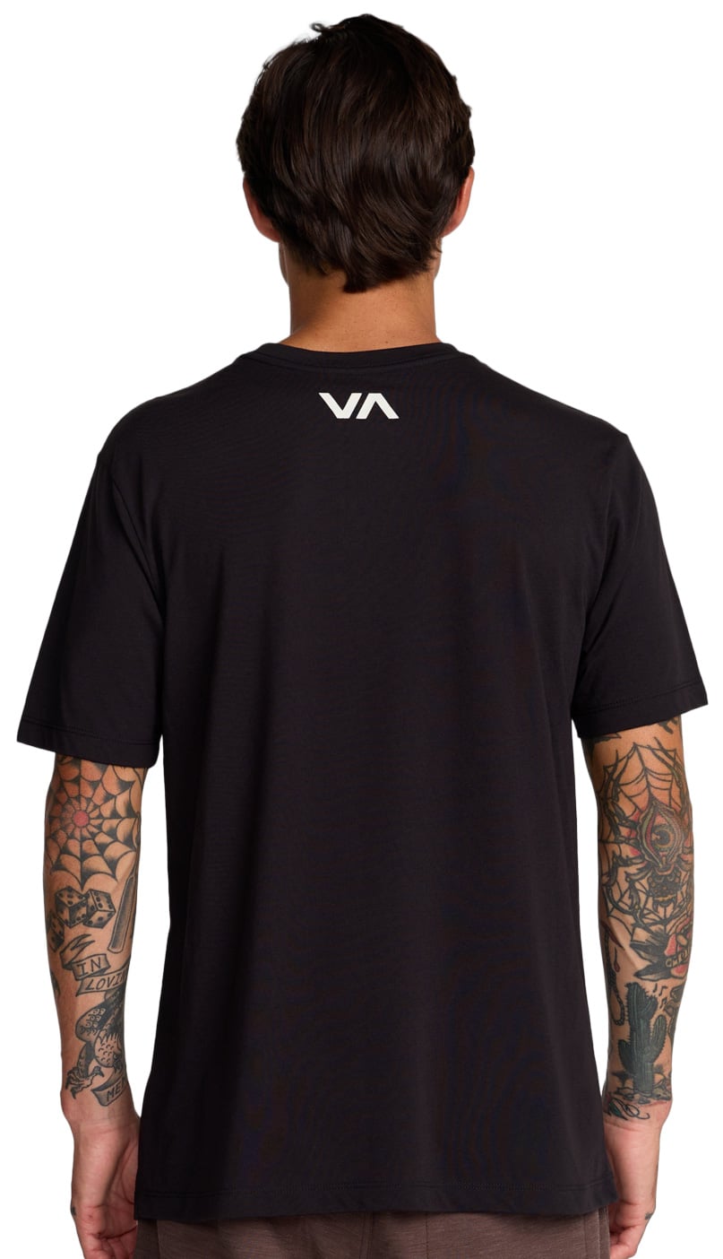 RVCA VA Blur Performance SS T-Shirt - Black – back view