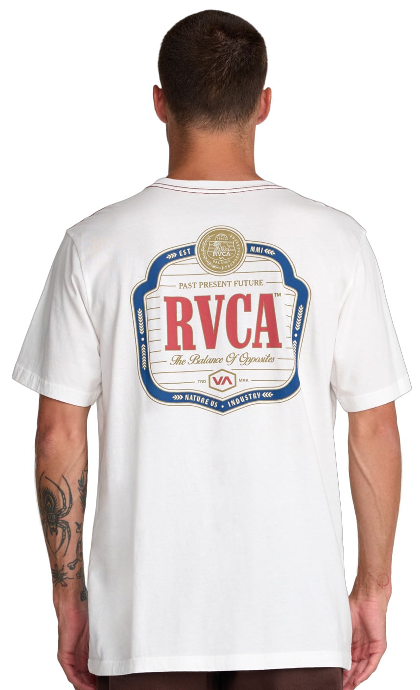 RVCA Philsner SS T-Shirt - Antique White – back view