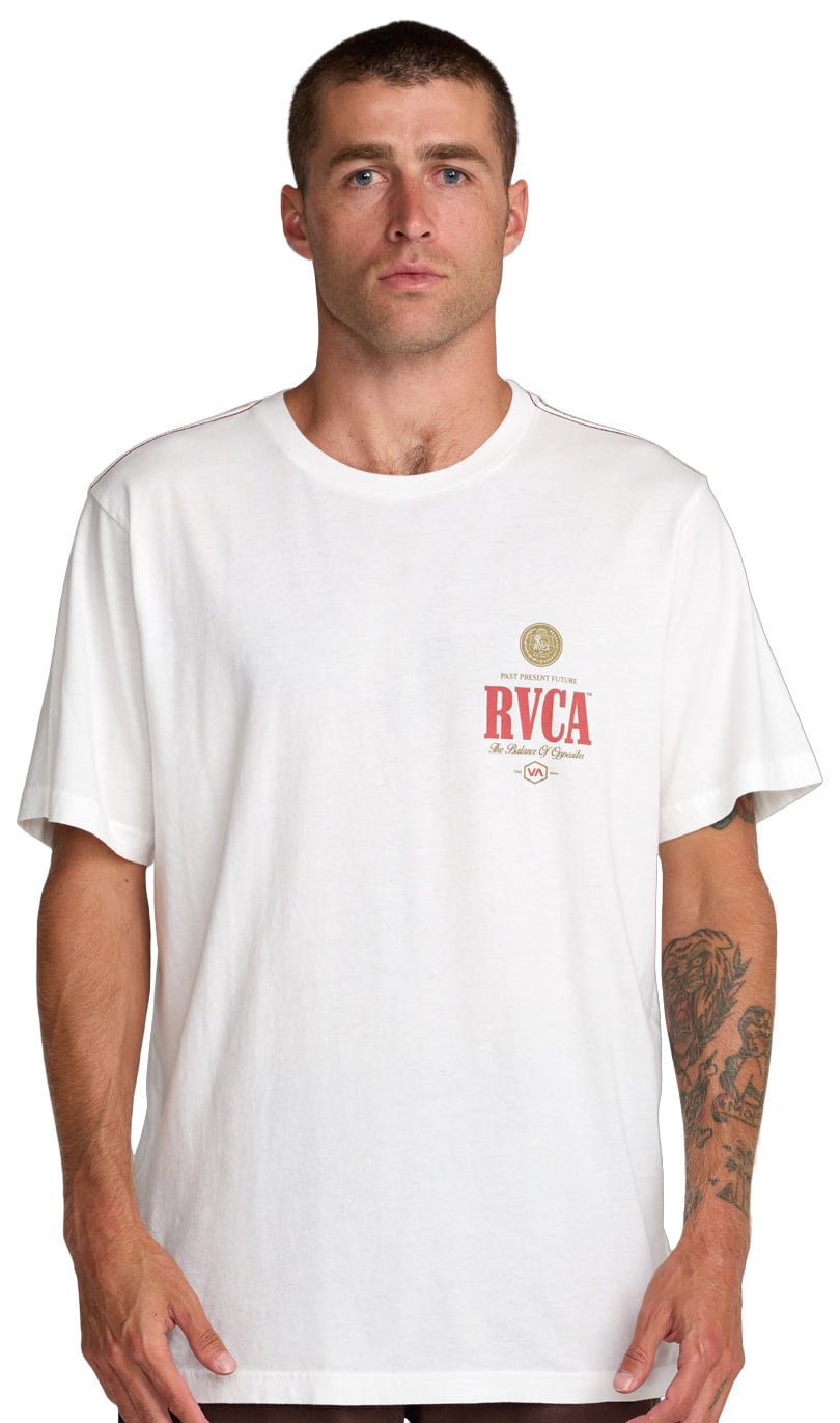 RVCA Philsner SS T-Shirt - Antique White