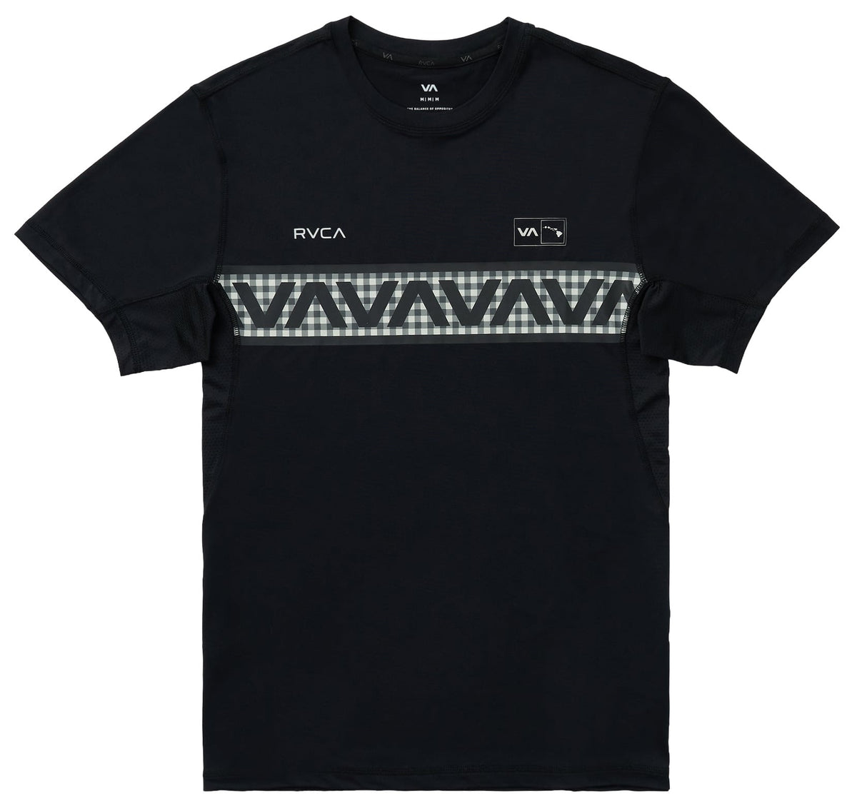 RVCA Hawaii Sport Vent Performance T-Shirt - Black / White