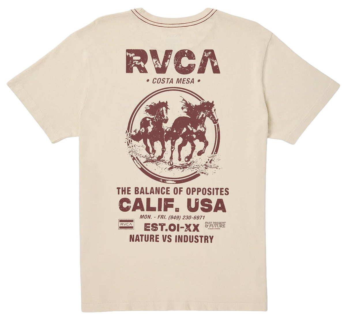 RVCA Ride Free SS T-Shirt - Ceramic – back view