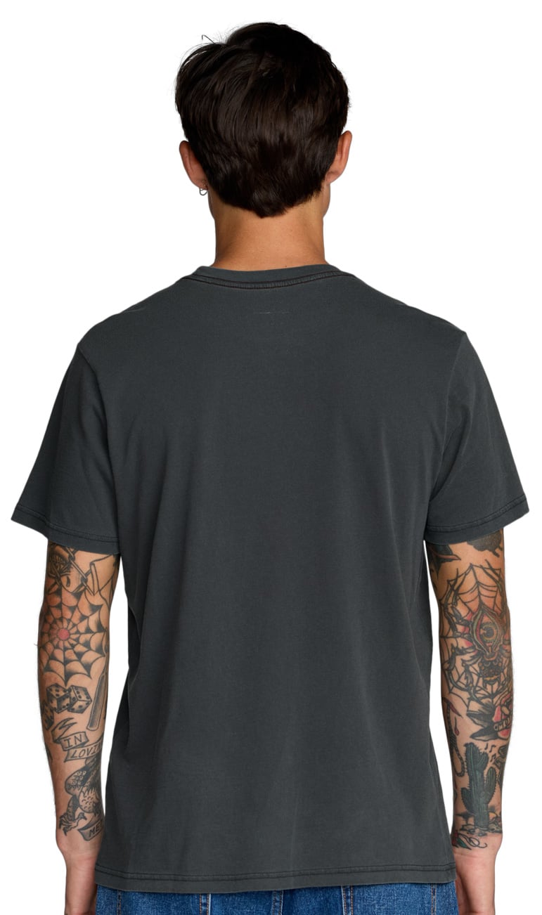 RVCA Program Men's Short Sleeve T-Shirt - Pirate Black – back view