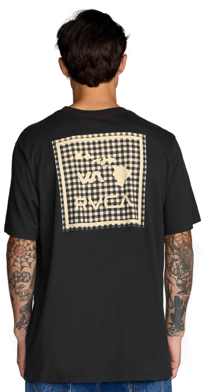 RVCA VA All The Way Hawaii Men's Short Sleeve T-Shirt - Pirate Black – back view