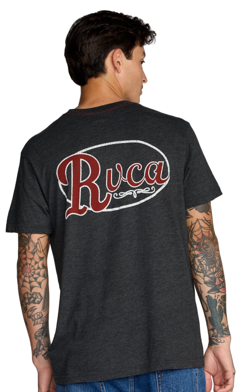 RVCA Corral Men's Short Sleeve T-Shirt - Black – back view