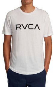 RVCA Men’s Big RVCA T-Shirt - Slim Fit Short Sleeve Tee, Antique White