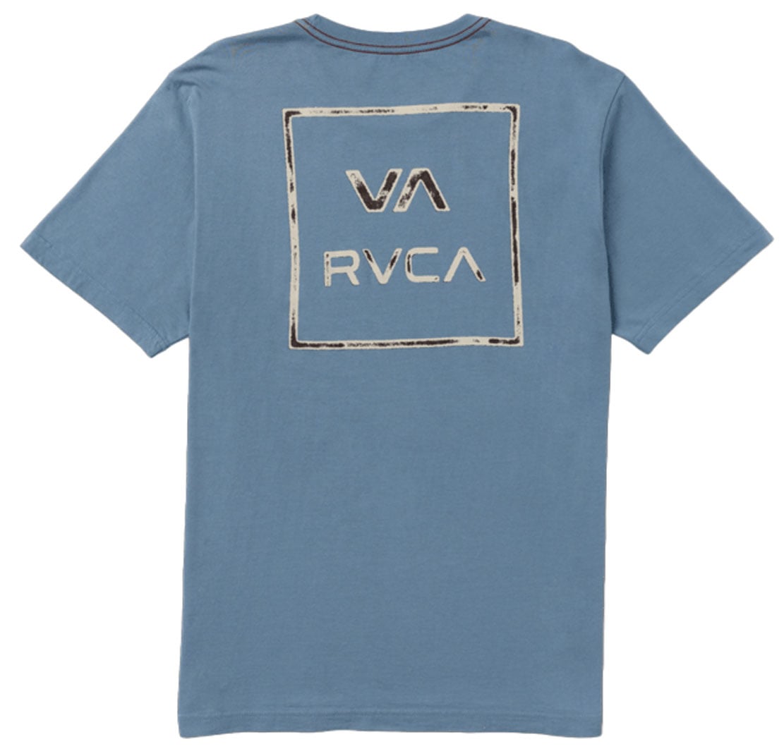 RVCA Men’s VA All The Way Short Sleeve T-Shirt - Regular Fit, Vintage Navy – back view