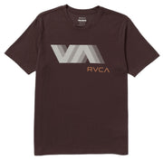 RVCA Men’s VA Blur Regular Fit Short Sleeve T-Shirt - drirelease Performance Tee, Mocha