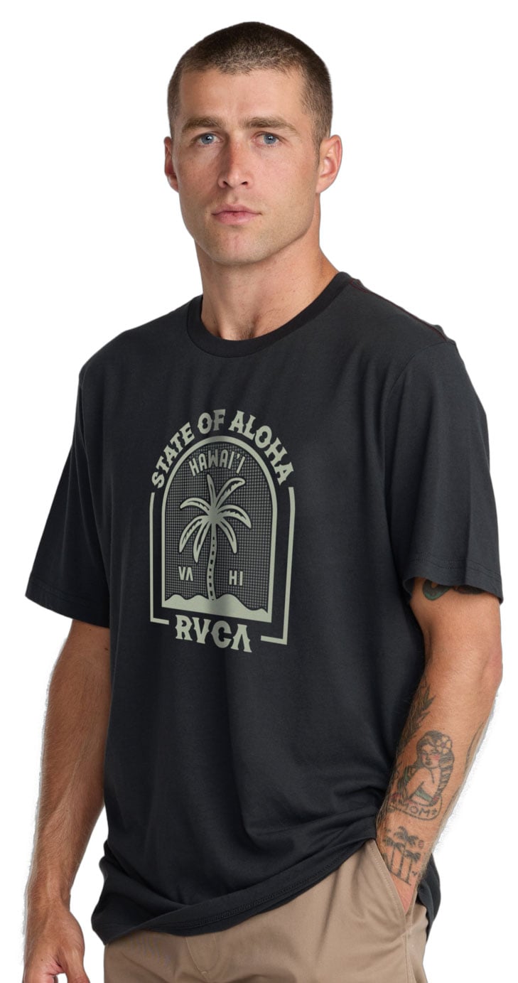 RVCA Hawaii Headstone Men's Short Sleeve T-Shirt - Pirate Black – alternate view 1