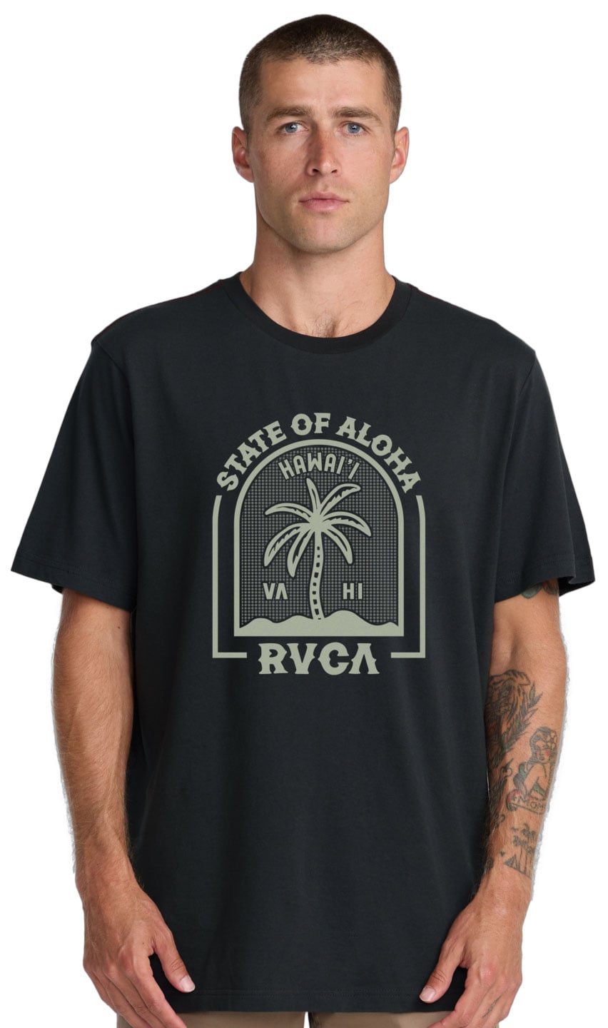RVCA Hawaii Headstone Men's Short Sleeve T-Shirt - Pirate Black