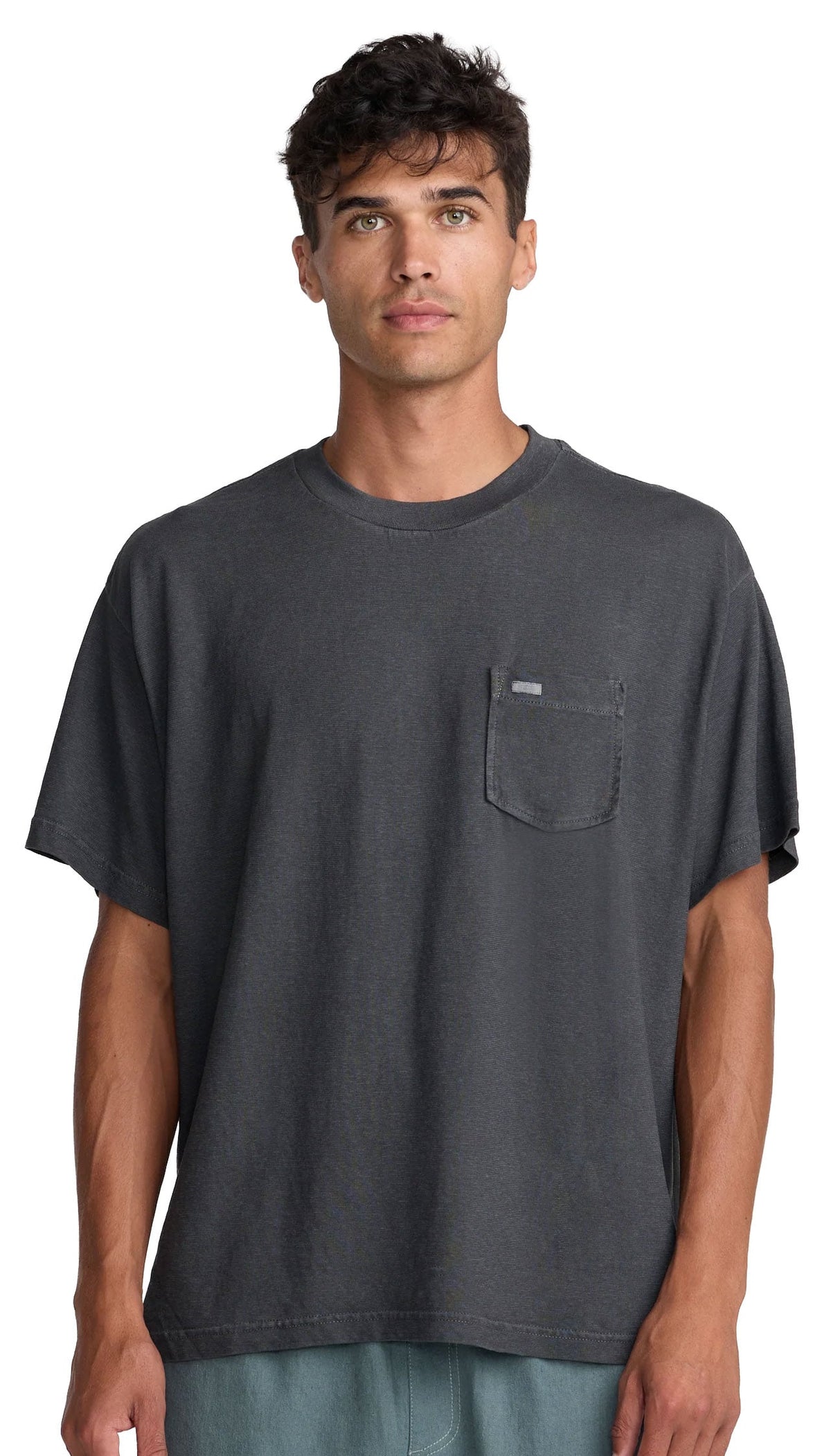 RVCA Vacancy Pocket Men's Short Sleeve T-Shirt - Pirate Black – alternate view 1