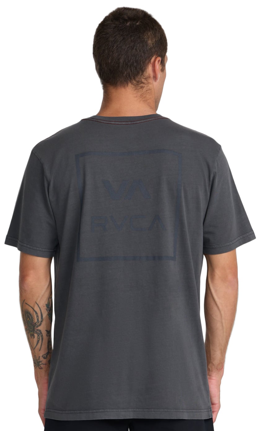 RVCA Men’s VA All The Way Short Sleeve T-Shirt - Regular Fit, Pirate Black – back view