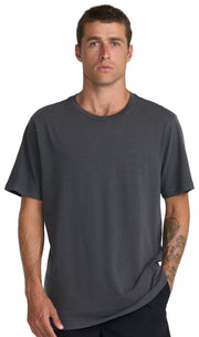 RVCA Men’s VA All The Way Short Sleeve T-Shirt - Regular Fit, Pirate Black