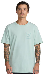 RVCA Men’s VA All The Way Short Sleeve T-Shirt - Regular Fit, Blue Haze