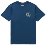 RVCA Men's Saguaro Canyon Short Sleeve Tee - Cotton T-Shirt, Dark Denim