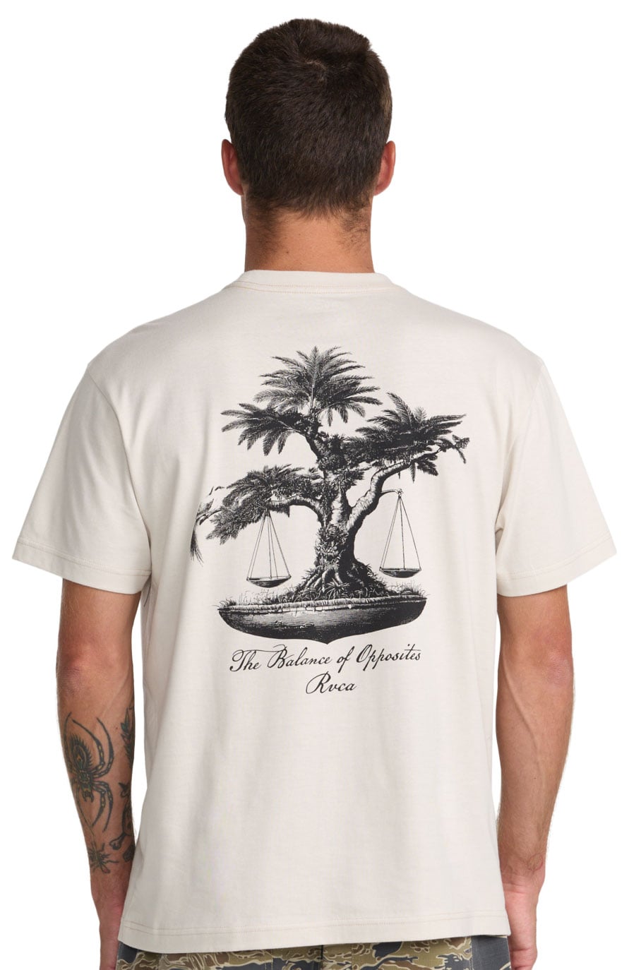 RVCA Balance Tree Men's Short Sleeve Tee - Ceramic – back view