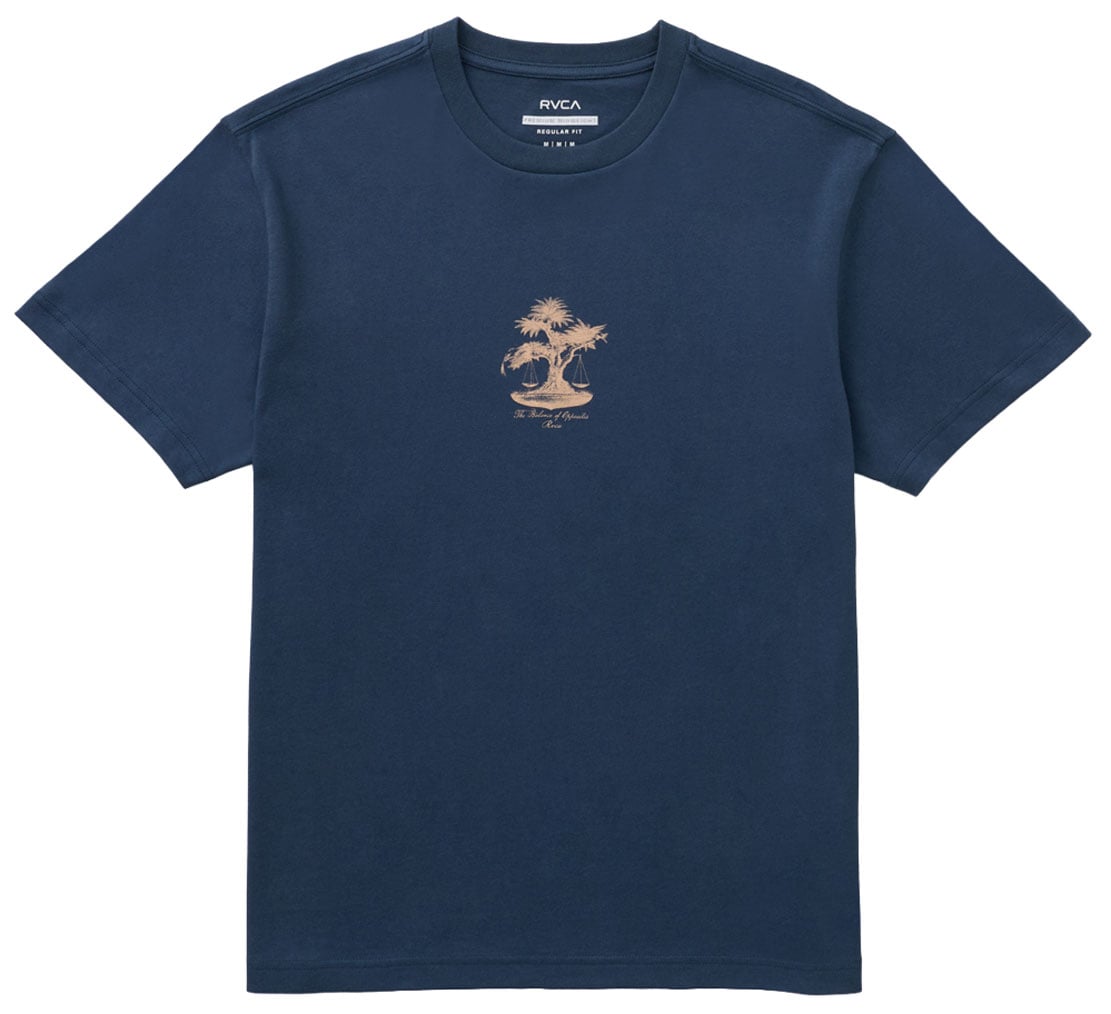 RVCA Balance Tree Men's Short Sleeve Tee - Moody Blue – alternate view 1