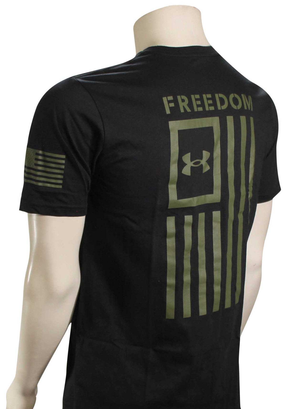 Under Armour Freedom Flag T-Shirt - Classic Black / Marine OD Green – back view
