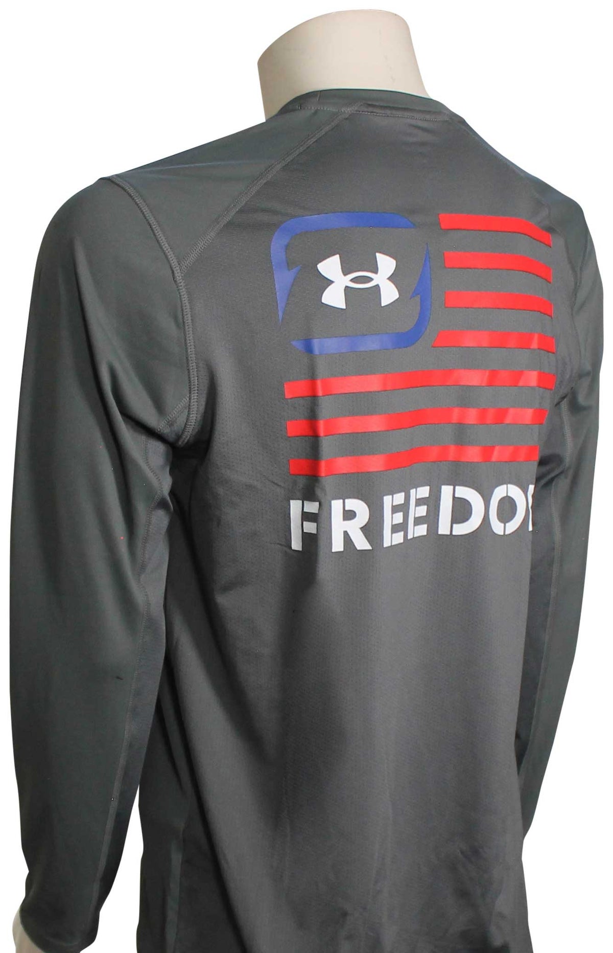 Under Armour Iso-Chill Freedom LS T-Shirt - Pitch Gray / White – back view