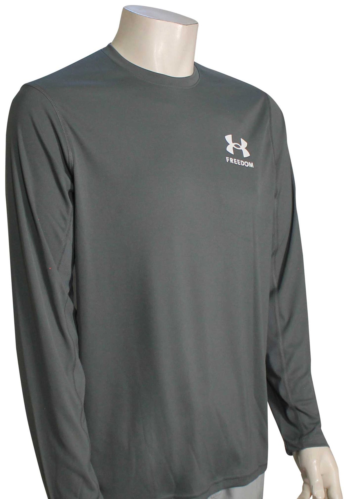Under Armour Iso-Chill Freedom LS T-Shirt - Pitch Gray / White
