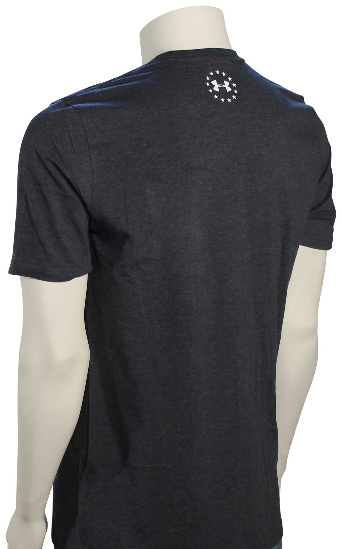 Under Armour Big Flag Logo T-Shirt - Classic Black / White, back view
