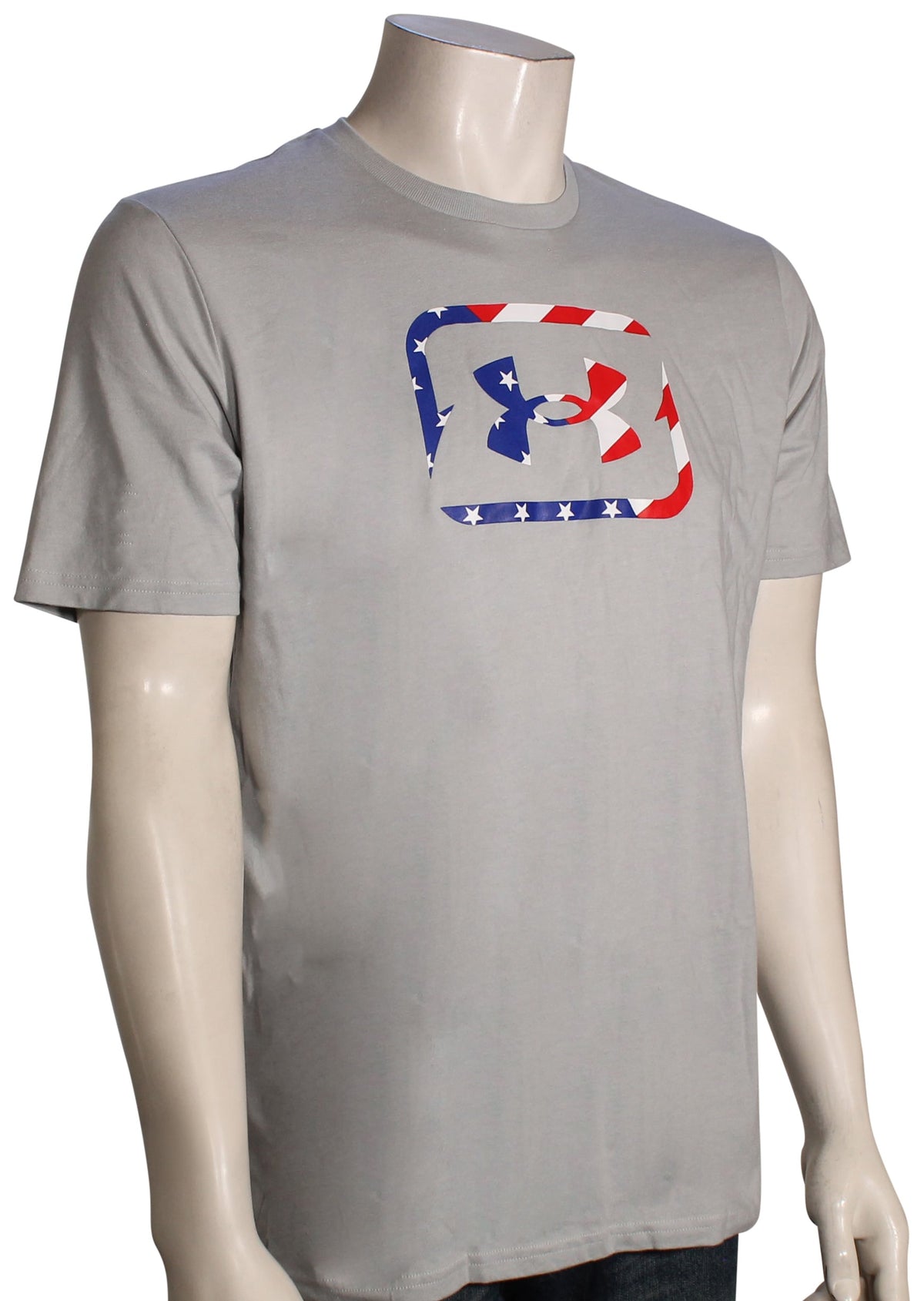 Under Armour Freedom Hook T-Shirt - Mod Grey / Red / Blue