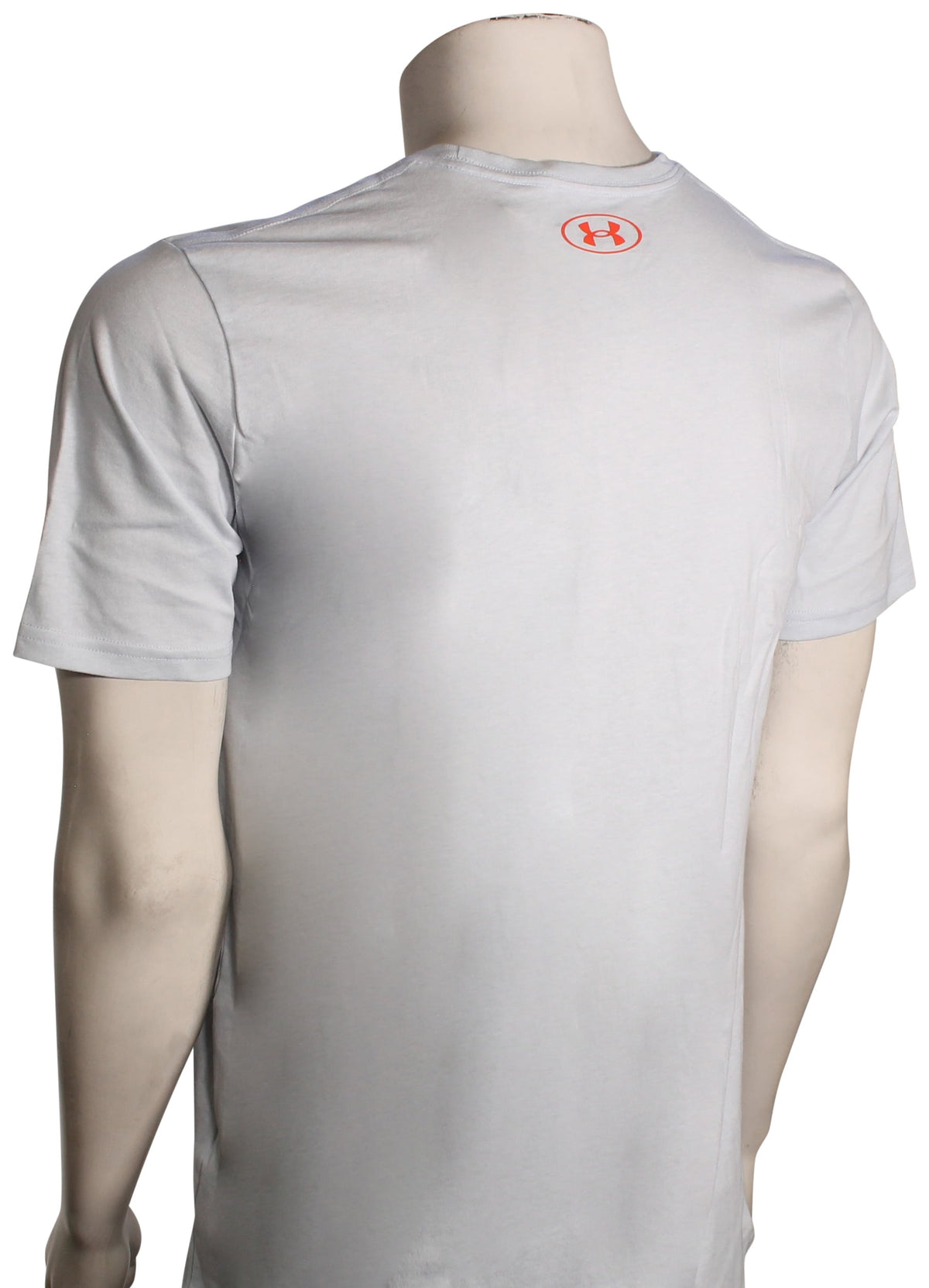 Under Armour Fish Hook Logo T-Shirt - Grey / Orange – back view