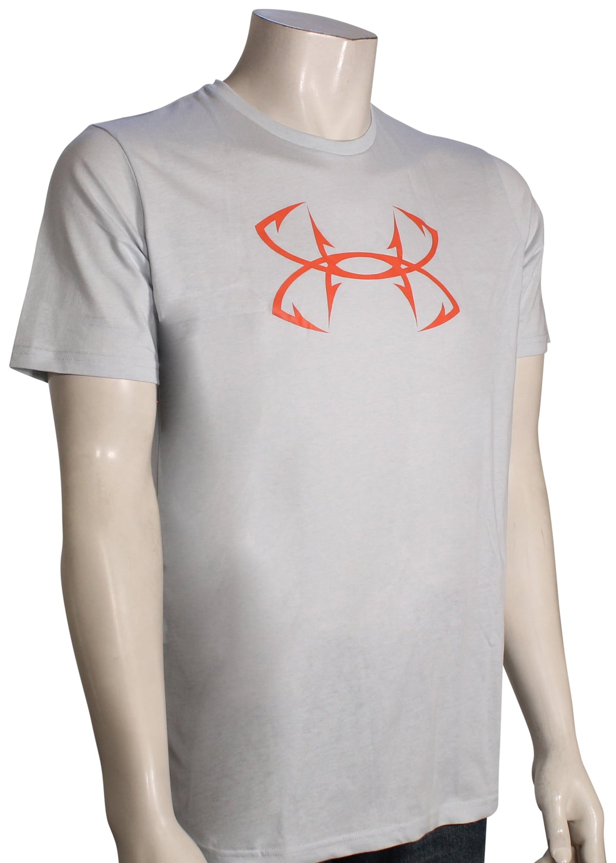 Under Armour Fish Hook Logo T-Shirt - Grey / Orange