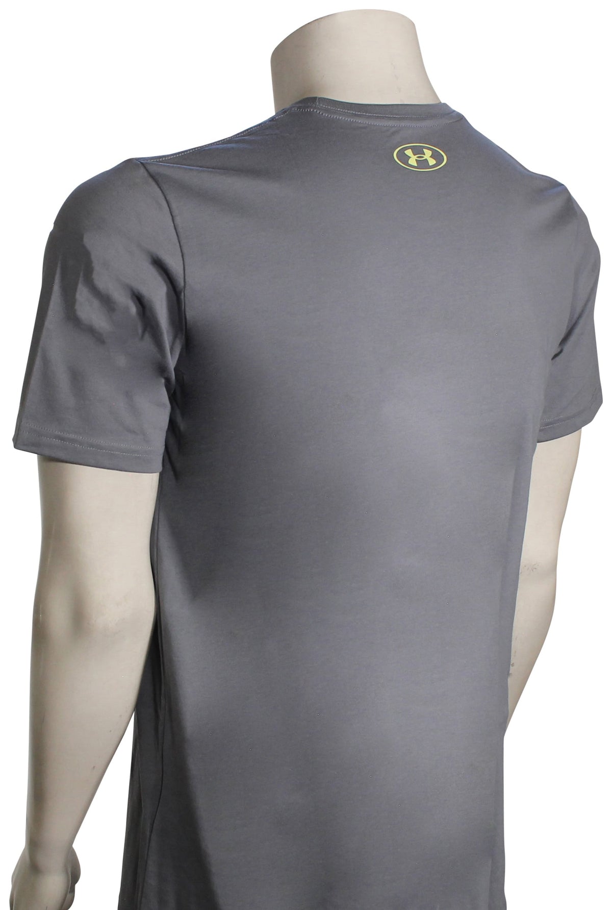 Under Armour Fish Hook Logo T-Shirt - Titan Grey / Sonic Yellow – back view