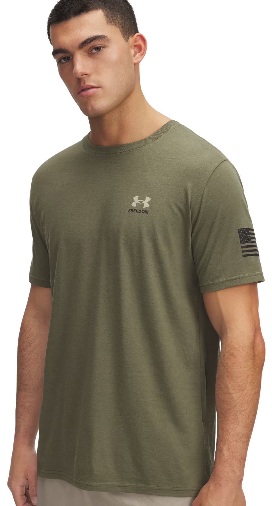 Under Armour Freedom Flag T-Shirt - Marine OD Green / Desert Sand