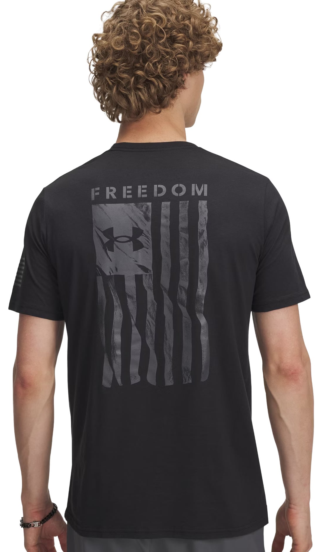 Under Armour Freedom Flag T-Shirt - Black / Castlerock – back view