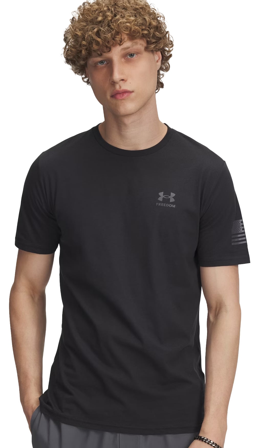 Under Armour Freedom Flag T-Shirt - Black / Castlerock