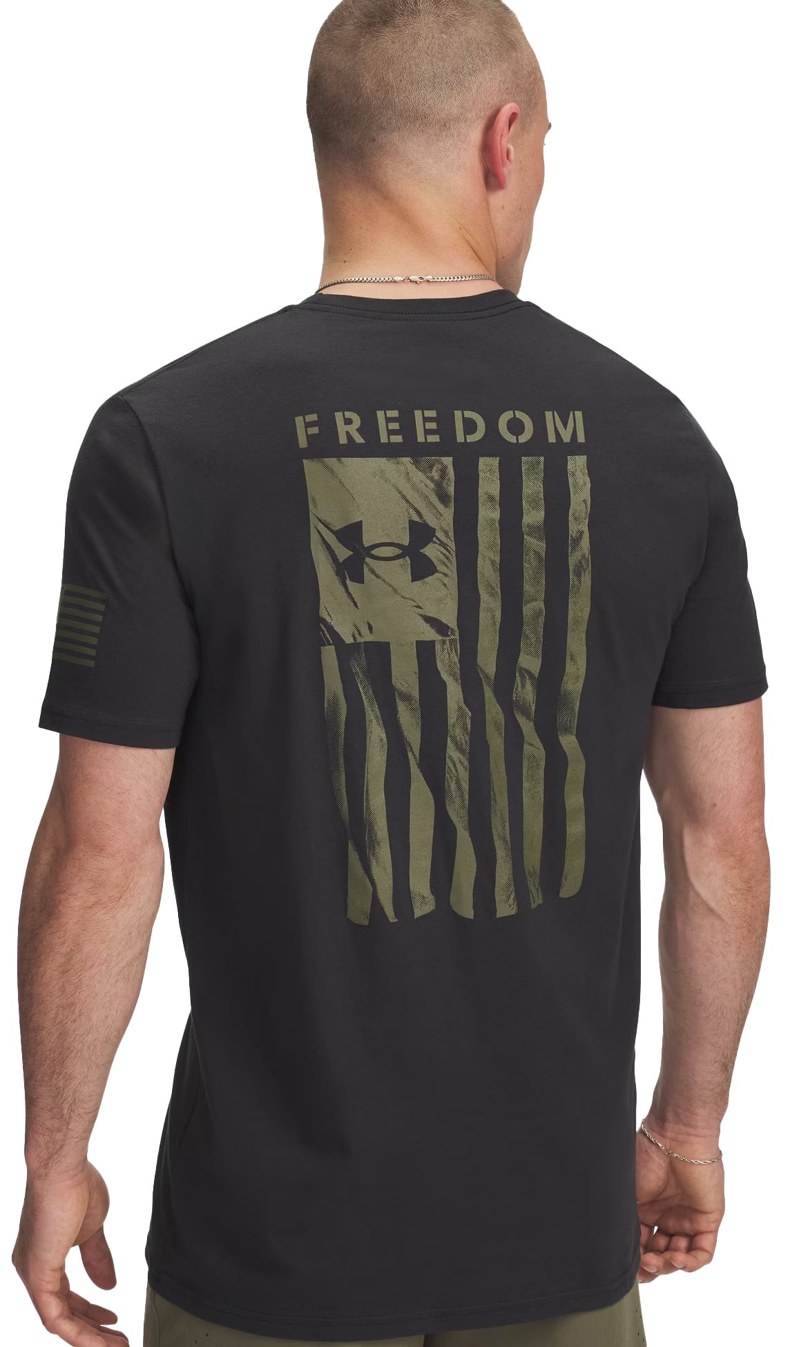 Under Armour Freedom Flag T-Shirt - Black / Marine OD Green – back view