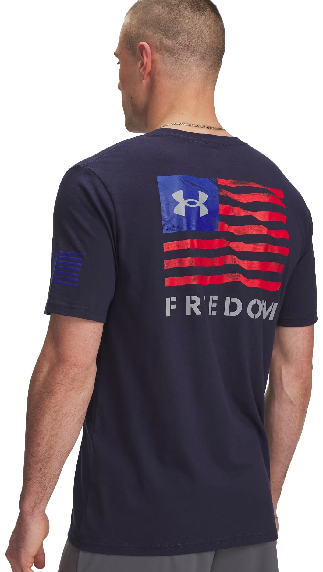 Under Armour Freedom Banner T-Shirt - Midnight Navy / Royal – back view