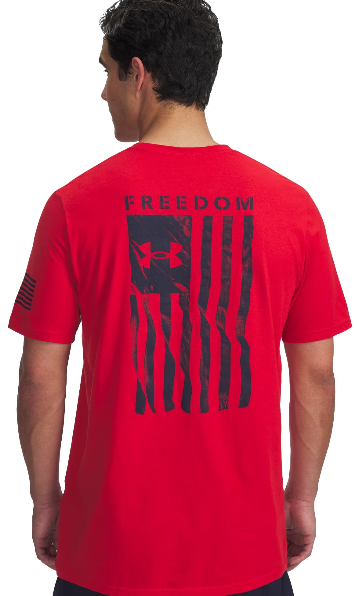 Under Armour Freedom Flag T-Shirt - Red / Midnight Navy – back view