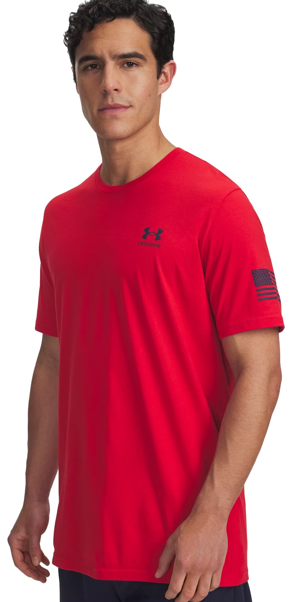 Under Armour Freedom Flag T-Shirt - Red / Midnight Navy