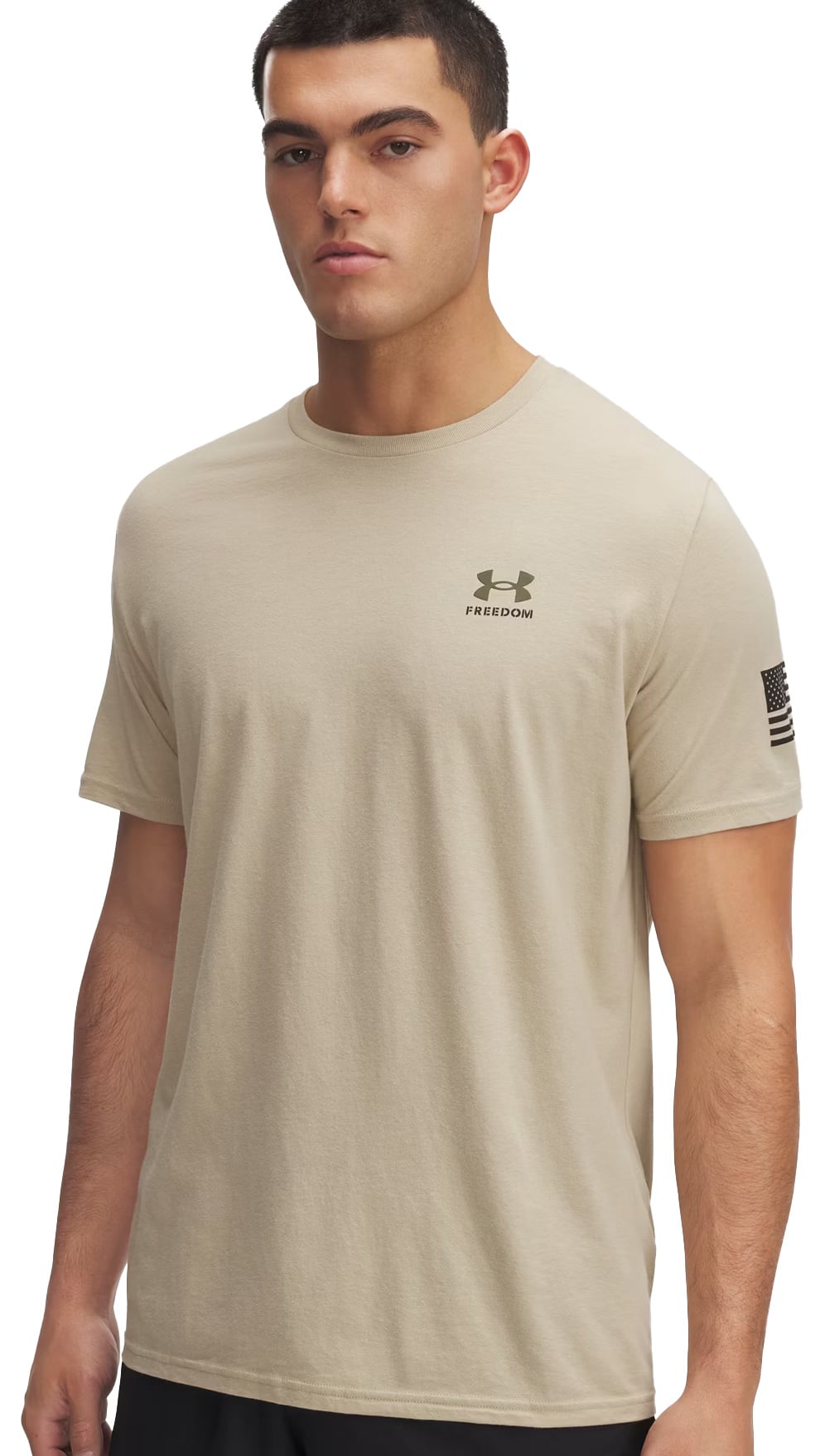 Under Armour Freedom Flag T-Shirt - Desert Sand / Black