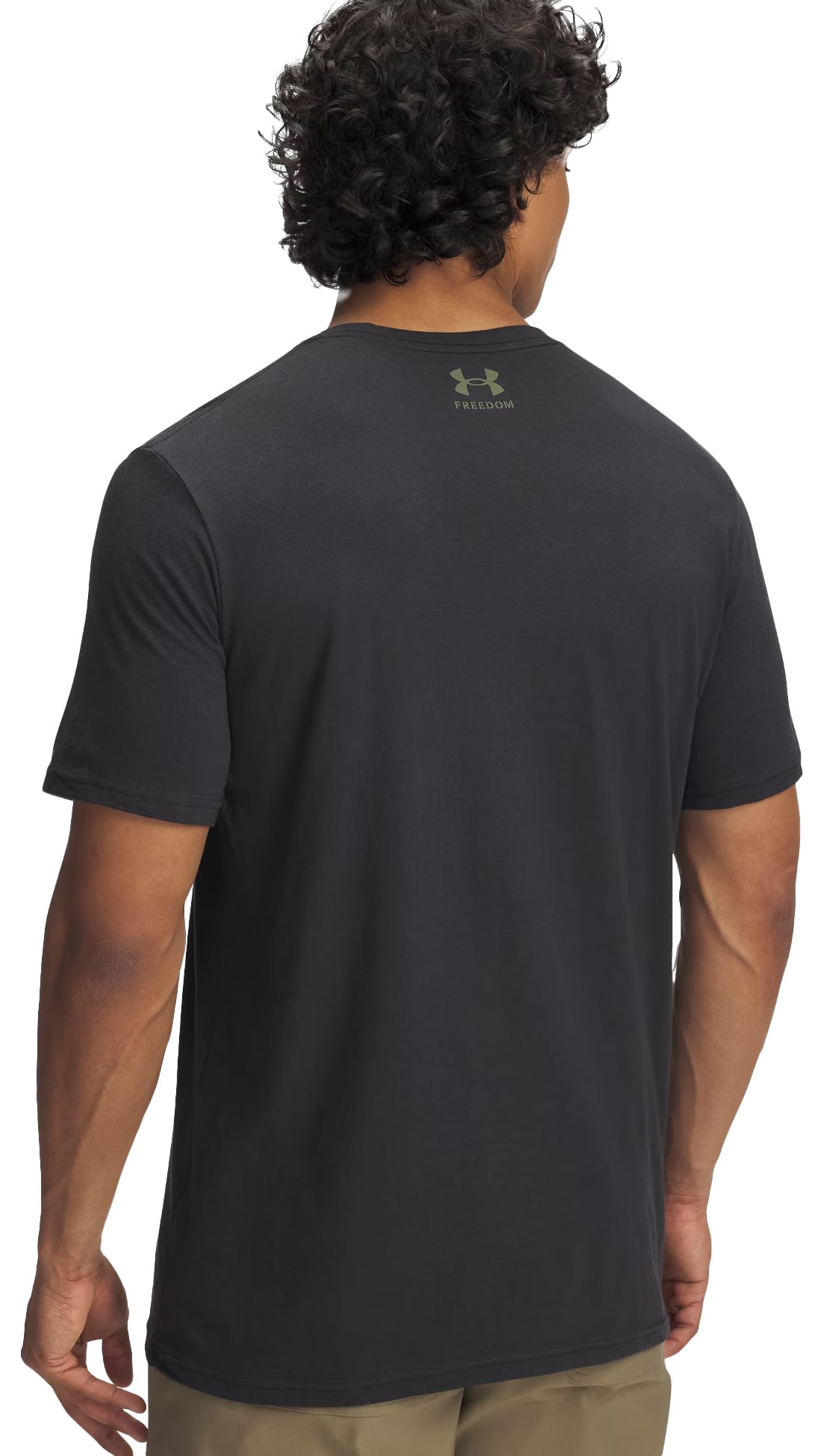 Under Armour Freedom Flag Printed T-Shirt - Black / Marine OD Green – back view