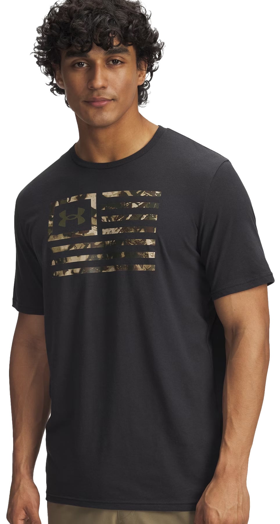 Under Armour Freedom Flag Printed T-Shirt - Black / Marine OD Green
