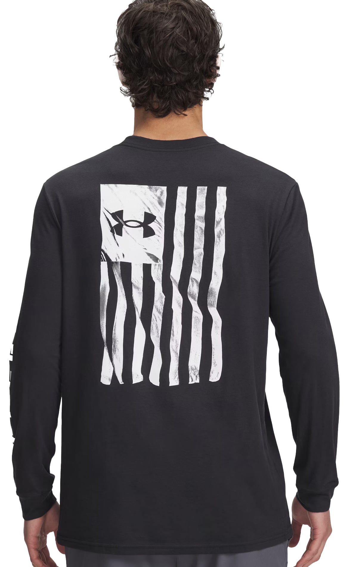 Under Armour Freedom Flag LS T-Shirt - Black / White – back view