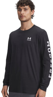 Under Armour Freedom Flag LS T-Shirt - Black / White