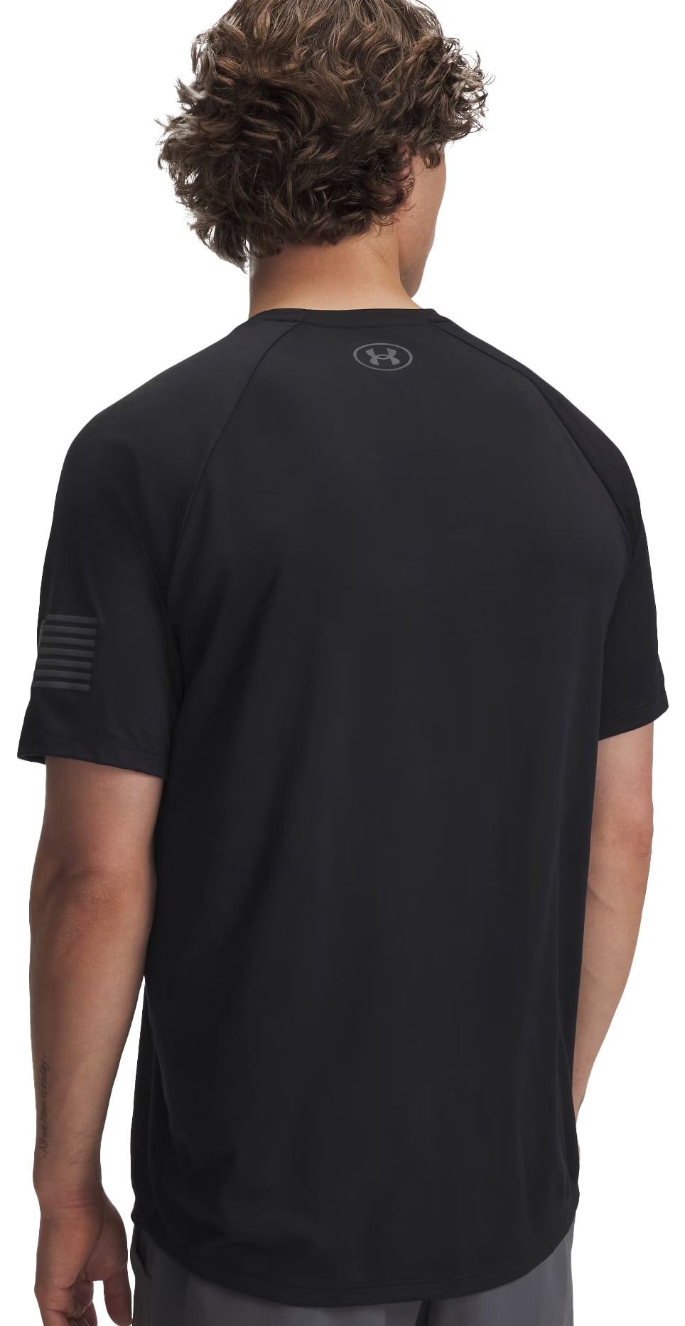 Under Armour Freedom Tech T-Shirt - Black / Castlerock – back view